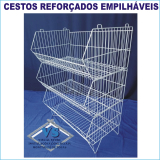 CESTO ARAMADO REFORADO EMPILHVEL 90 CM  COM P
