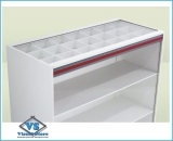 Balco Atendimento Vitrine em MDF Modelo com gaveta *Com 21 Divisrias 1,0 Mt Comp X 1,10 mts Altura Cor Branco REF(ATD-G21)