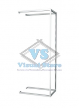 ESTANTE CREMALHEIRA CONTINUAO 2,0 MTS ALT X 1,0 MT X LARG X 45 CM PROF. COR BRANCO OU PRETO