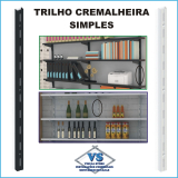 TRILHO CREMALHEIRA SIMPLES 2,0 MTS BRANCO OU PRETO - PROMOO