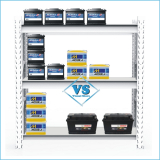 MINI PORTA PALETE SLIM CONTINUAO 2,0 MTS ALT X 1,80 MTS COMP C/ 4 PARES DE LONGARINAS E PLANOS DE MADEIRA P/ 250 KG P/ PAR DE LONGARINA