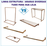 LINHA ESTRUTURA E ACESSRIOS , ARARAS DIVERSAS TUDO PARA SUA LOJA PREOS SEM CONCORRNCIA