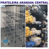PRATELEIRA ARAMADA CENTRAL 1,60 ALT X 2,80 COMP X 80CM PROF BRANCO OU PRETO
