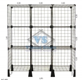 *Balco em Tela Aramada 1,0 x 0,90 x 0,30               *9 NICHOS 30X30