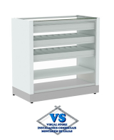 *BALCO ENCARTELADOS C/3 GAVETEIROS P/ ENCARTELADOS 1,0X1,0X0,50 COR BRANCO *C/ VIDROS INCLUSOS