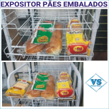 EXPOSITOR PARA PES EMBALADOS PES DE FORMA , HAMBURGUES , HOT DOG , BISNAGUINHAS , SOVADOS , BOLOS ETC BRANCO OU PRETO  C/ 9 BANDEJAS ARAMADA