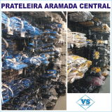 PRATELEIRA ARAMADA CENTRAL 1,60 ALT X 2,80 COMP X 80CM PROF BRANCO OU PRETO