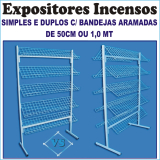 EXPOSITORES PARA CAIXAS DE INCENSOS MODELOS SIMPLES E DUPLOS