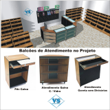 Balcões para Lojas Vários Modelos Visual Store