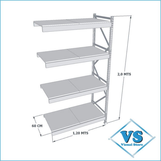 MINI PORTA PALETE SLIM CONTINUAO 2,0 MTS ALT X 1,20 MTS COMP C/ 4 PARES DE LONGARINAS E PLANOS DE MADEIRA P/ 250 KG P/ PAR DE LONGARINA?cache=20250424171242