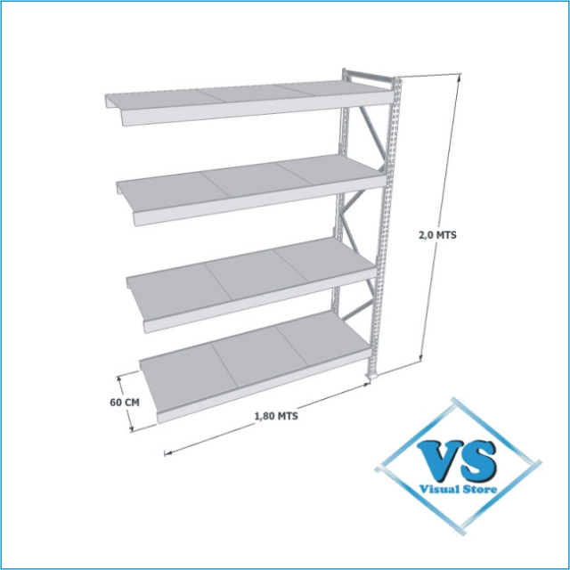 MINI PORTA PALETE SLIM CONTINUAO 2,0 MTS ALT X 1,80 MTS COMP C/ 4 PARES DE LONGARINAS E PLANOS DE MADEIRA P/ 250 KG P/ PAR DE LONGARINA?cache=20250424174110