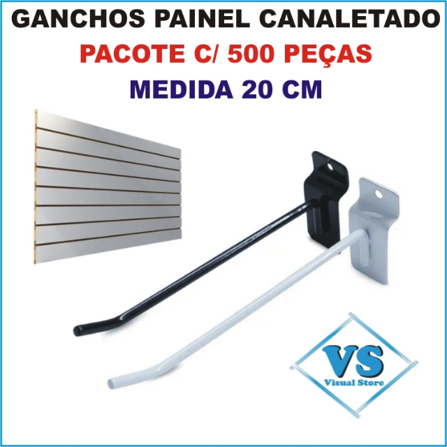 GANCHOS SIMPLES PAINEL CANALETADO PACOTE COM 500 PEAS MEDIDA 20 CM ARAME 4.76MM BRANCO OU PRETO?cache=20250711151142