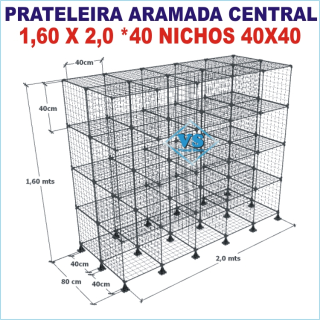 PRATELEIRA ARAMADA CENTRAL 1,60 ALT X 2,00 COMP X 80CM PROF BRANCO OU PRETO?cache=20250815134352
