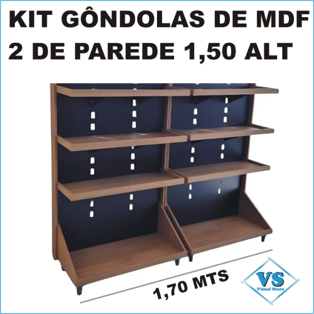 KIT 2 GONDOLAS DE PAREDE DE MDF 1.50 ALTURA COR AMADEIRADA?cache=20251104140948