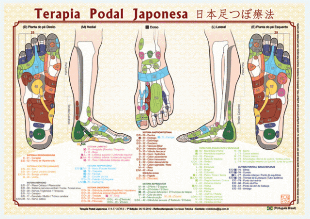 Mapa Podal Reflexologia Japonesa por R 22 00