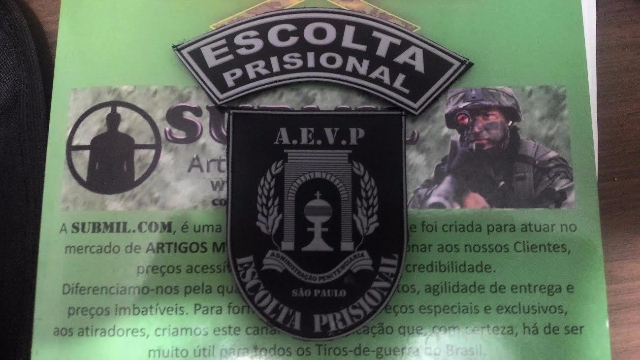 PATCH EMBORRACHADO BRASÃO POLÍCIA PENAL/ SP - BAIXA LUMINOSIDADE