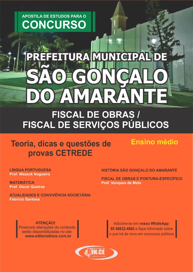 Apostila Fiscal de Obras e Posturas Prefeitura de Schroeder SC