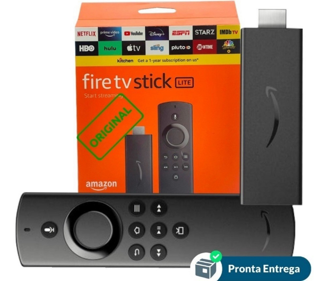 AMAZON FIRE TV STICK LITE FULL HD 8GB PRETO RAM DE 1GB