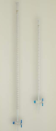 Bureta Torneira De Teflon Bocal Com Funil Capacidade mL:25 Grad X Toler X Alt=0,1mL X 0,05mL X 630mm