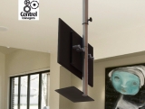 Suporte TV Teto Inox escovado 87/1,27 Prateleira