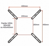 Haste Extensor e Adaptador para Suporte de TV FT-201f 23/42 Z1070 Fixatek