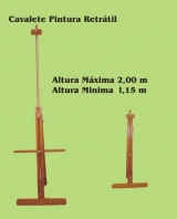 Cavalete de Pintura Retrtil em Madeira Min115cm Max 200cm Z1879 CV503 Cinemart