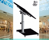 Suporte TV Monitor Totem C/ Rodzio Inox Escovado 57/84cm Z2851 Centrel Usinagens