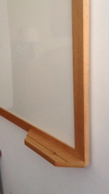 Quadro Branco Moldura de  Madeira 120X200 cm A x L Chapa em MDF 9mm Z3036 ZQBSOL