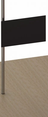 Suporte TV Piso ao Teto p/ TV na Lateral Giro 330 1/2mts 100Kg Ao Inox Escovado Z3130