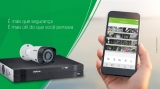 Kit Monitoramento Intelbras C/ 4 Cameras Bullet 1MB C/ Lente de 3.6mm IR 20MT  C/ HD1TB + Cabo Coaxial Cod.KITD4CAB1ML3