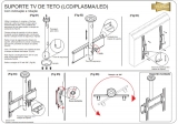 Suporte TV Teto ao 360 1,5mt Projetelas