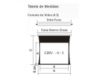 Tela Projeo Eletrica 4:3 GBV-100 Tensionada Gaia