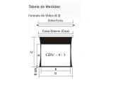 Tela Projeo Eletrica 4:3 GBV-145 Tensionada Gaia