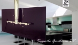Suporte TV Teto Inox Polido 87/1,27 Prateleira