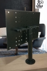 Suporte TV de Mesa 1/2mt Giro 360 Inox Escovado 