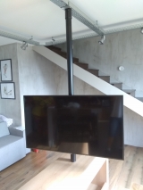 Suporte TV Mvel ao Teto 2/3mt Alumnio Preto