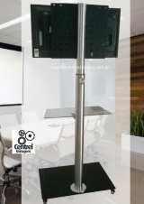 Pedestal para TV Inox Polido Centrel Usinagens 