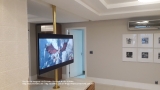 Suporte TV Piso ao Teto Dourado Anodizado 360