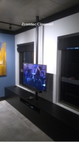 Suporte TV Mvel ao Teto c/ Suporte SoundBar 