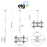 Suporte para TV de Teto  A05V6 ELG