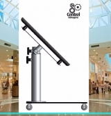 Suporte TV Monitor Totem C/ Rodzio Inox Escovado 57/84cm Z2851 Centrel Usinagens
