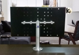 SUPORTE TV DE MESA-PISO C/GIRO 360 32/55 POL 0/1MT TUBO ACAB. ALUMINIO COR PRETO  SUP01330525