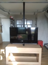 Suporte TV Mvel ao Teto 360 32/75 0/1MT Alumnio SPT190525 Preto