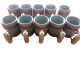 Kit de 10 copos em pedra sabo de 350 ml