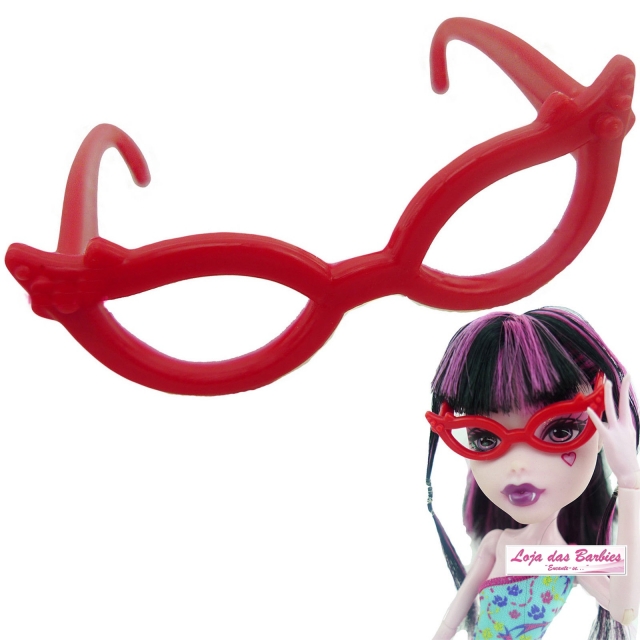 Óculos De Grau Para Boneca Monster High * Modelo B (Vermelho) * Ghoulia  Yelps por R$6,90