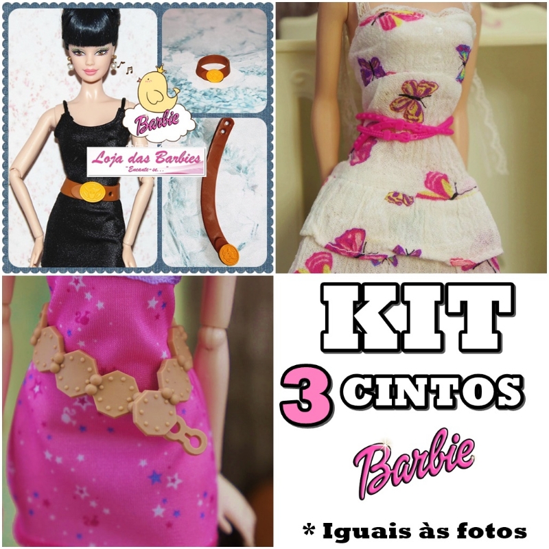 Kit 20 Cabides Coração Original Para Roupas Da Boneca Barbie