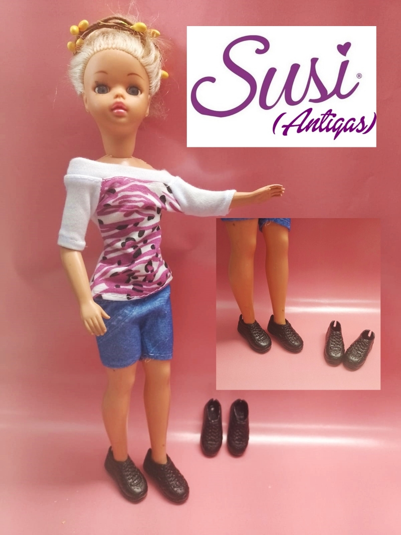 Roupa para boneca Susi antiga conjunto short e blusa