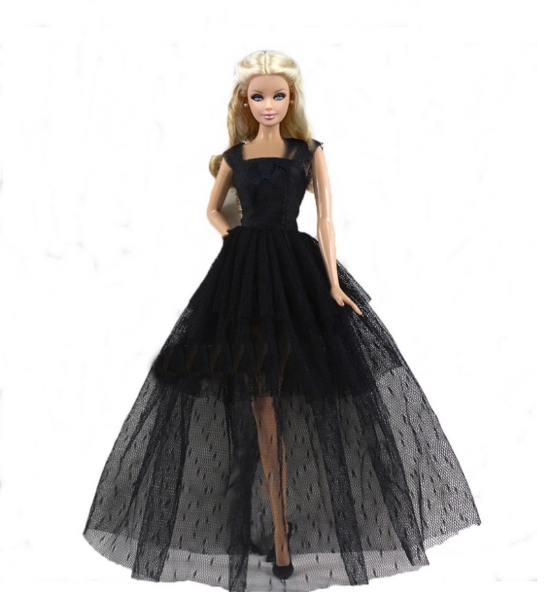 Vestido Super Luxo P/ Boneca Barbie + Sapatos Roupa Gala 07s