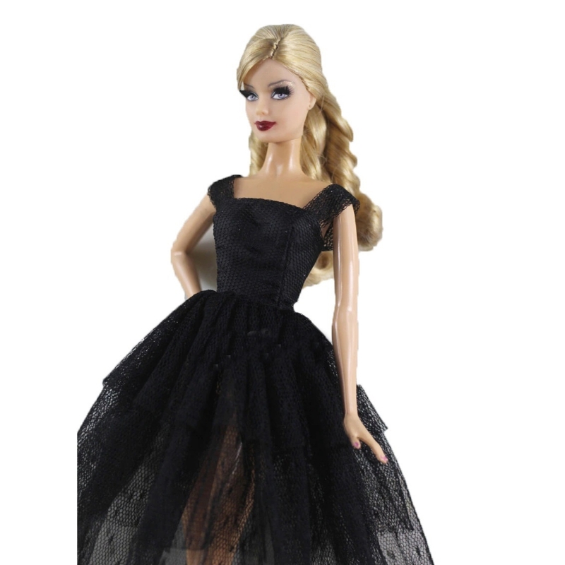 Vestido P/ Boneca Barbie Super Extra Luxo Gala + Sapatos 05s