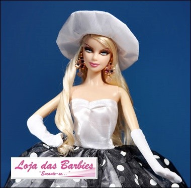Chapéu Para Boneca Barbie * Modelo Gala (Branco) por R$21,90
